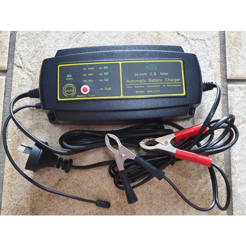 Automatic Battery Charger 36V 2.6 Amp Auto