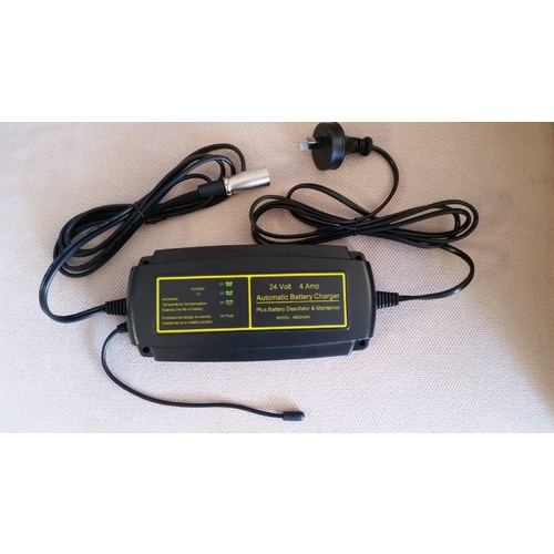 Automatic Battery Charger 24V 1/2/4 Amp Auto